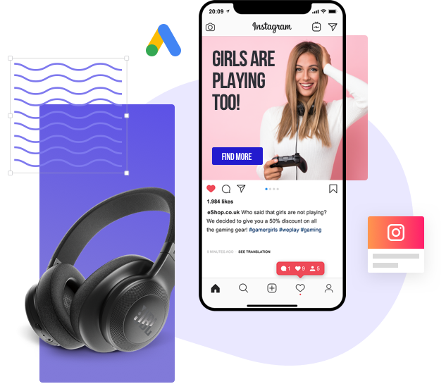 build visuals for your website and social accounts