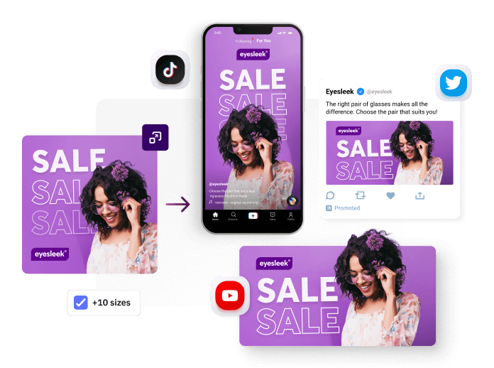 Creatopy's online design tool that allows you to Instantly resize your ads