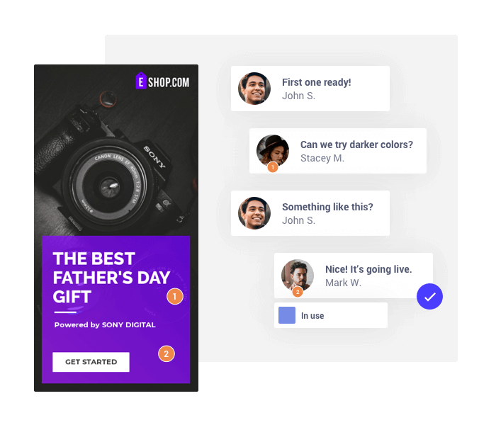 Creative approval system and design feedback