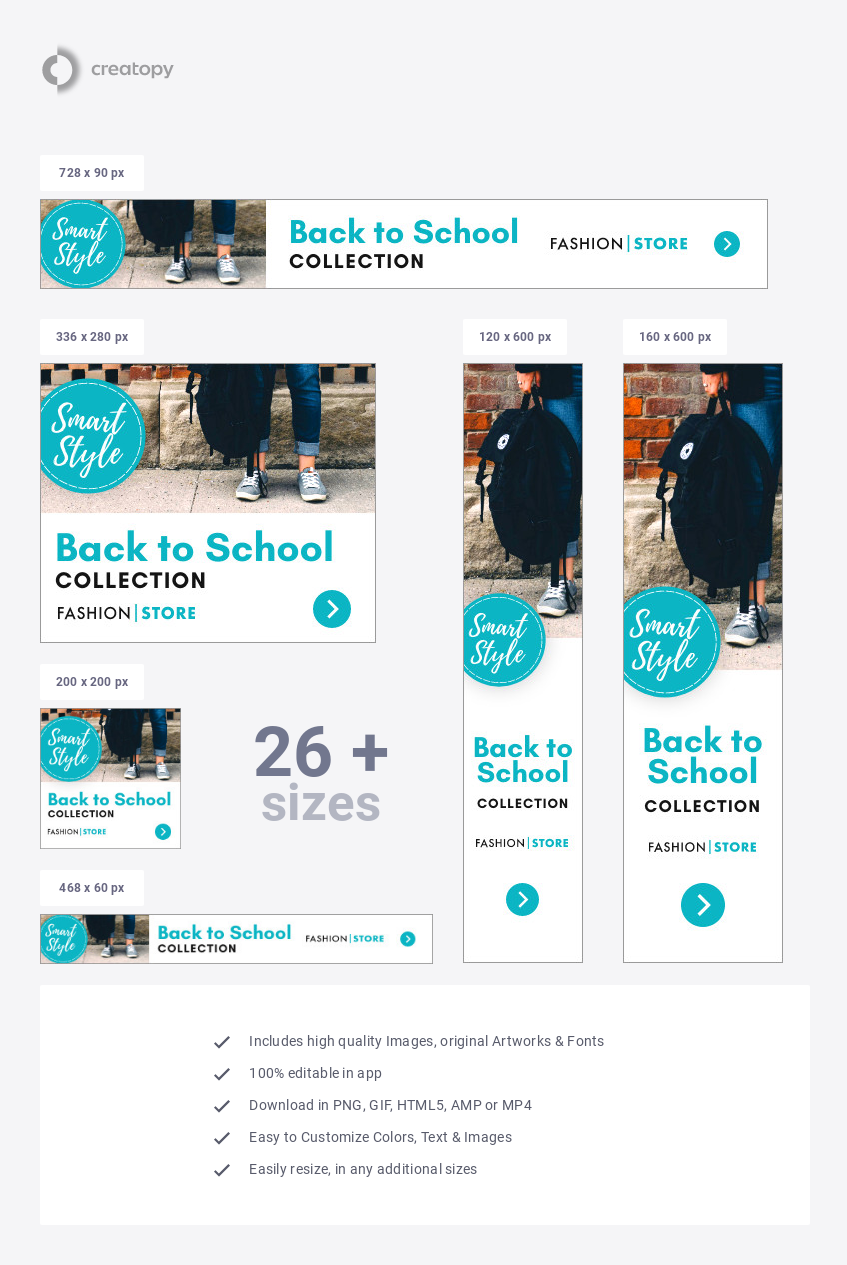 Collection Of Back To School Items Banner Template