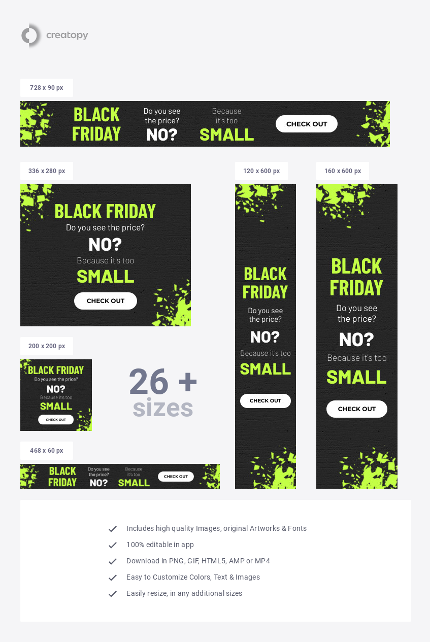 Black Friday Price Drop Banner Template