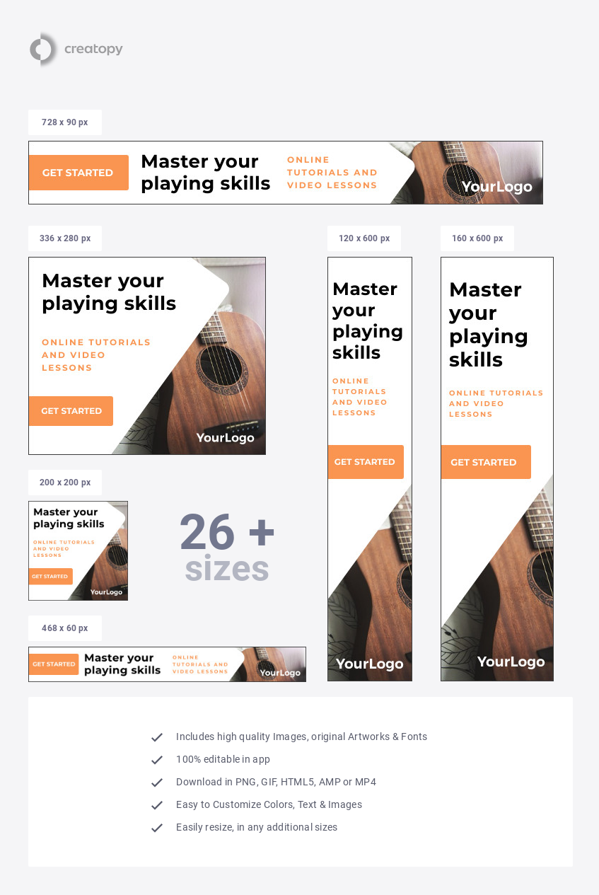 Tutorials And Online Lessons Education Banner Template