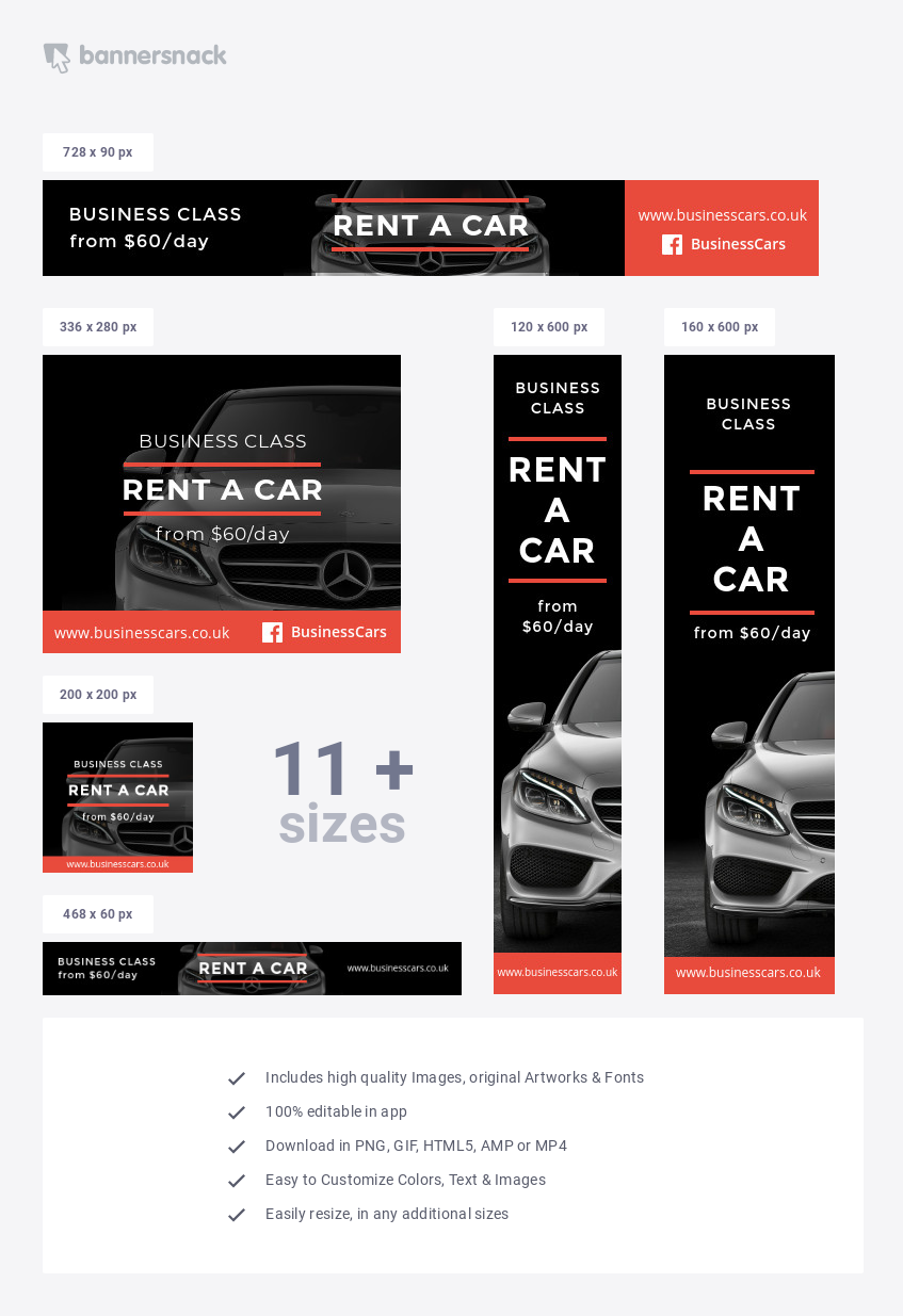 Rent A Car Business Banner Template