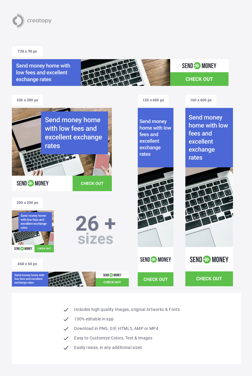 Send Money Banner Template