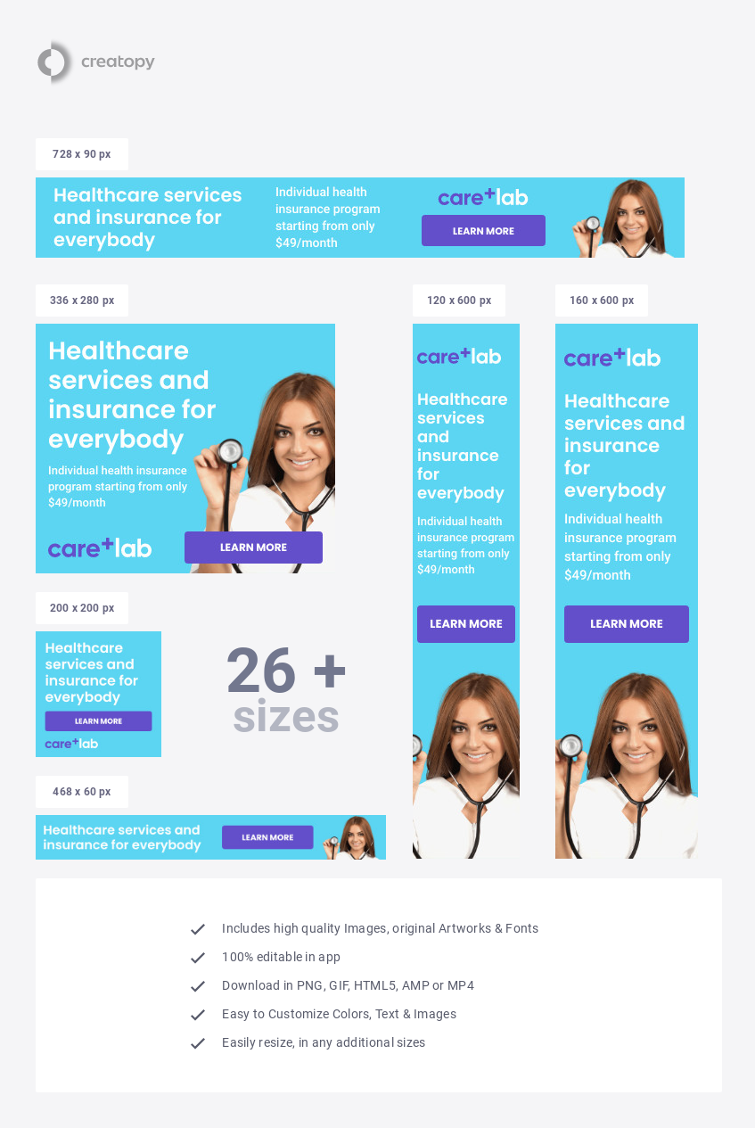 Health Insurance Banner Template