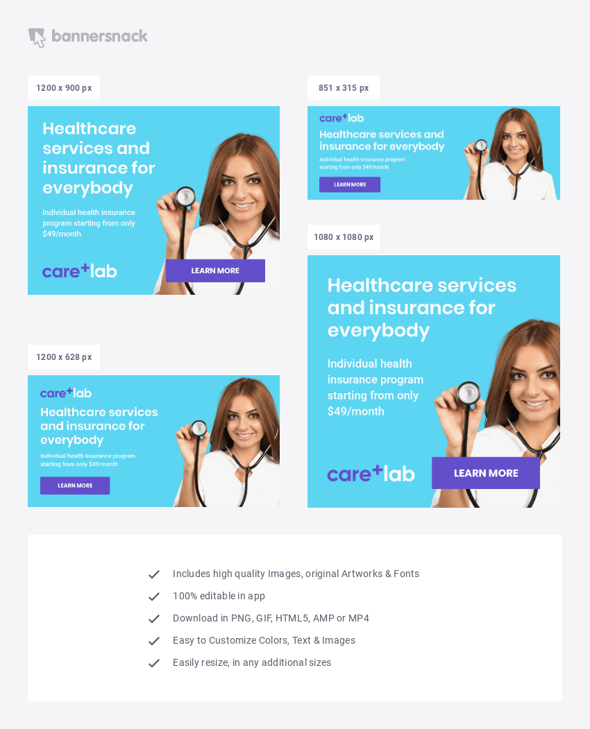 Health Insurance Banner Template