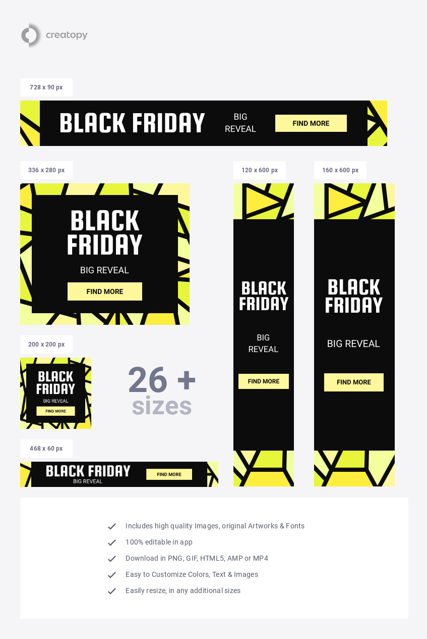 Black Friday Reveal Price Banner Template