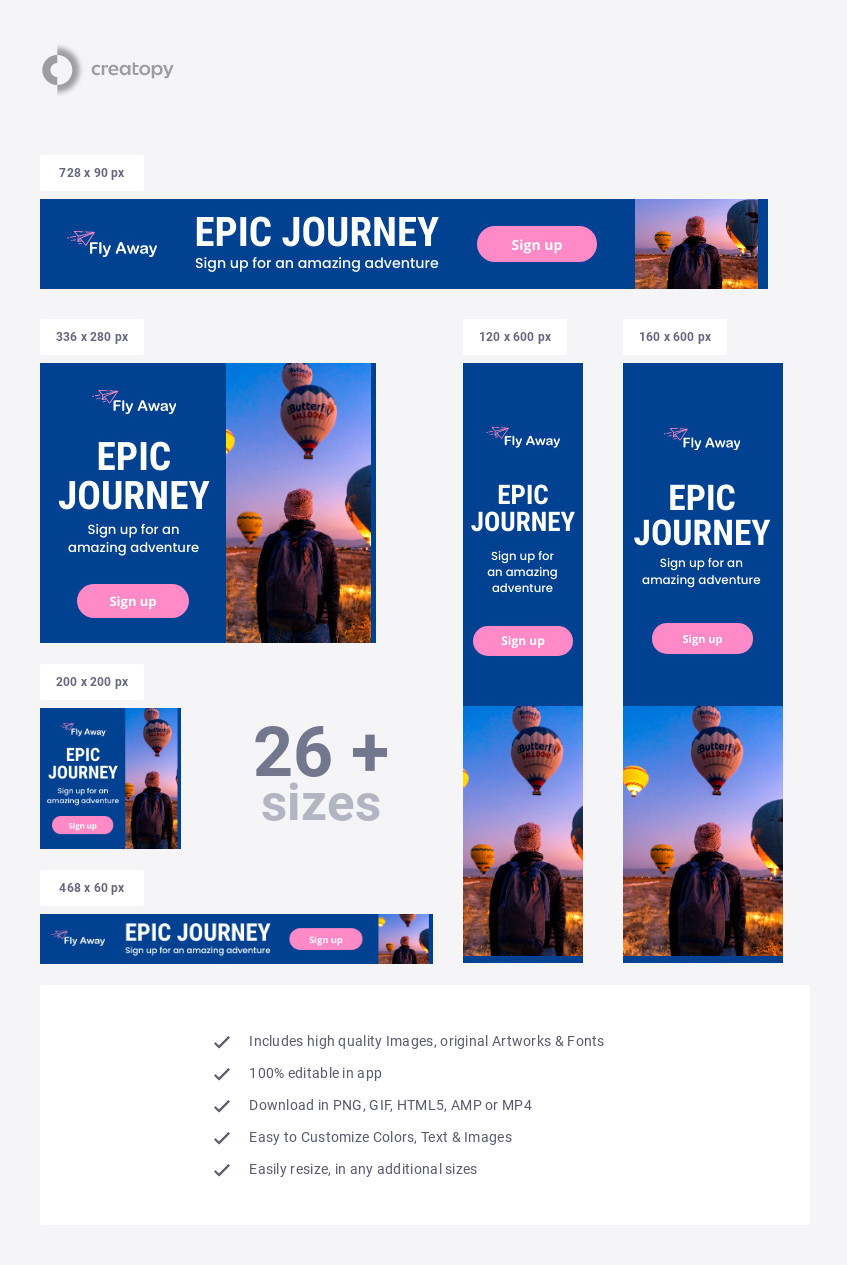 Epic Adventure Banner Ad Template