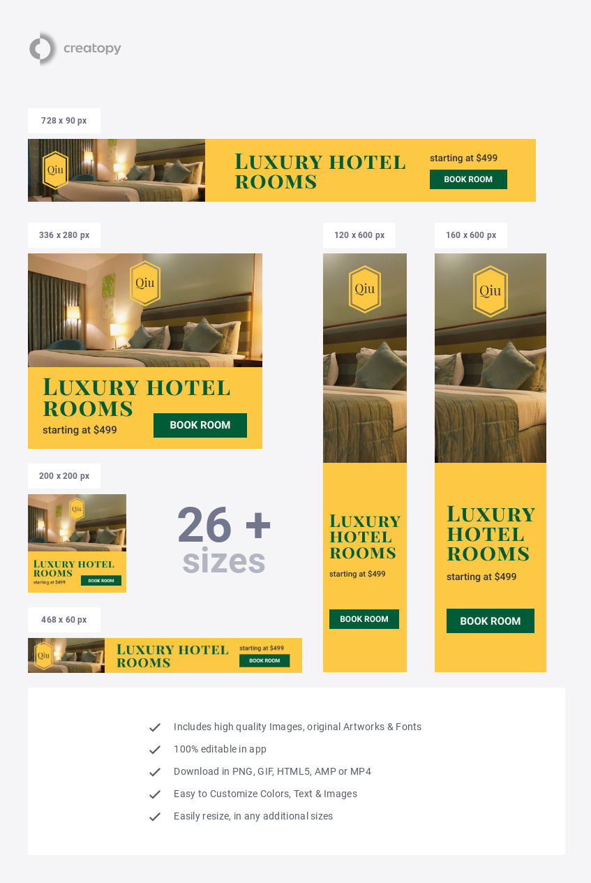 Luxury Hotel Rooms Banner