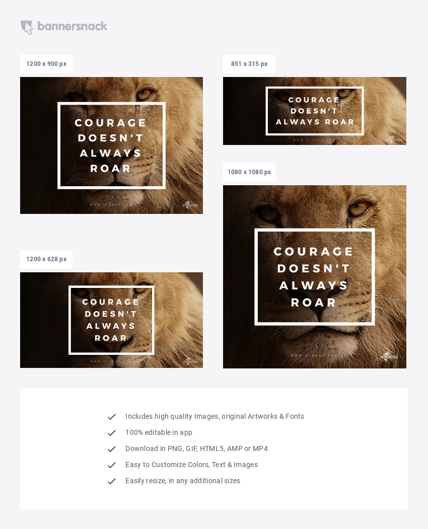 Take Courage Ecard Template