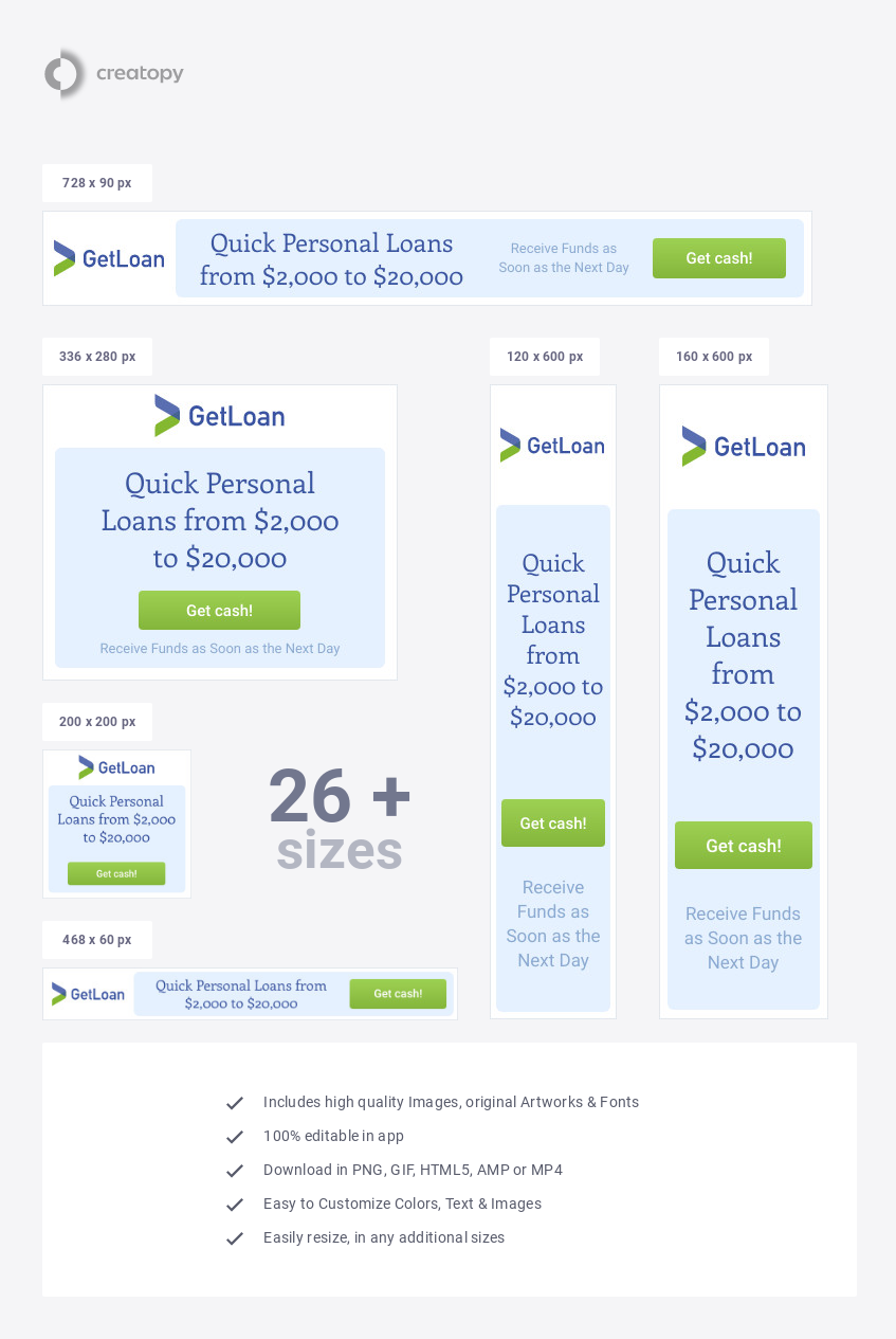 Personal Loan Banner Ad Template