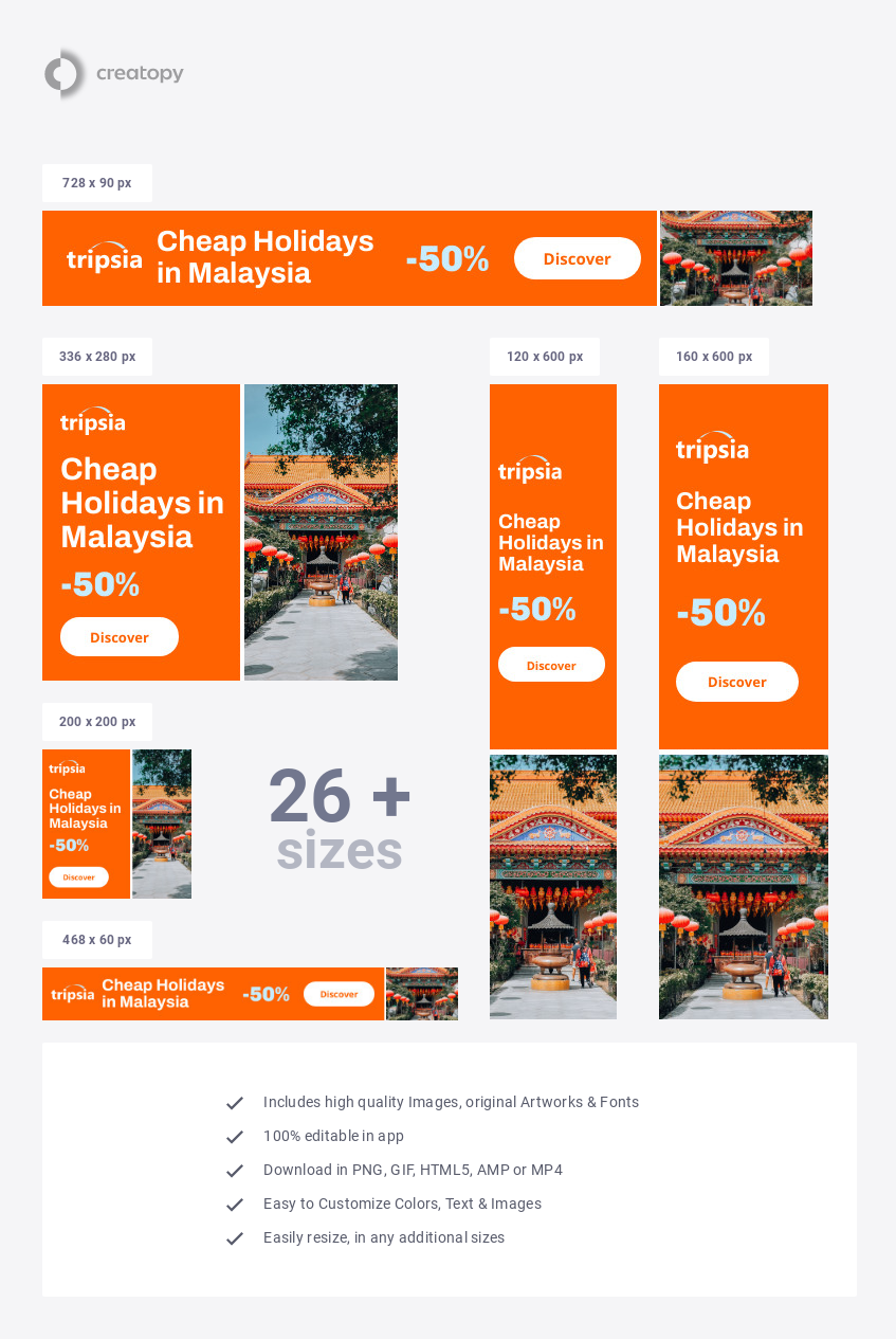 Find Cheap Holidays Banner Template