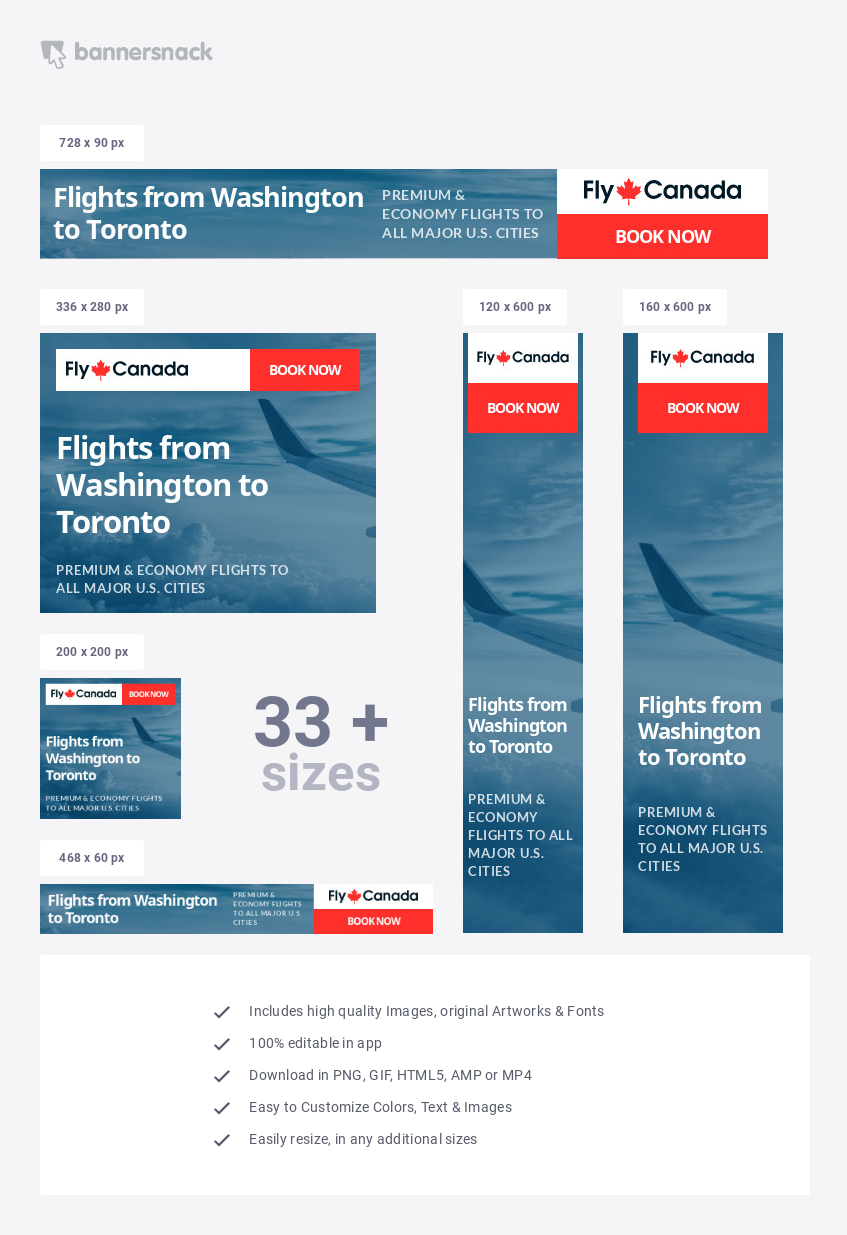 Cheap Flights Deals Banner Template