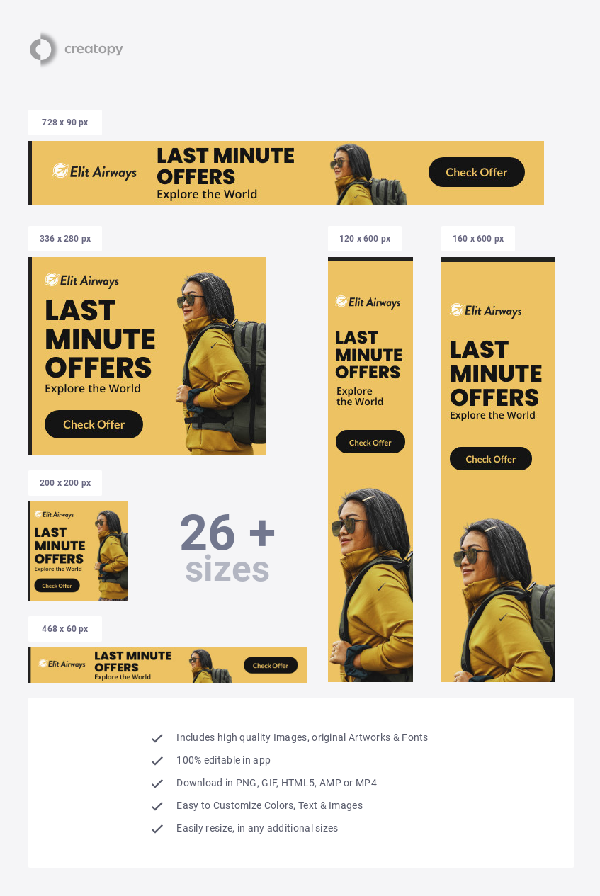 Gift Yourself An Epic Getaway Template Banner