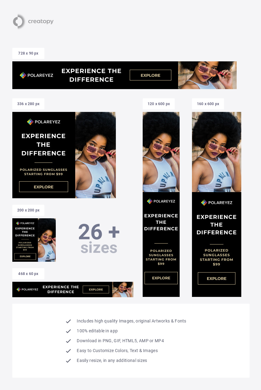 Be Different Fashion Ad Banner Template