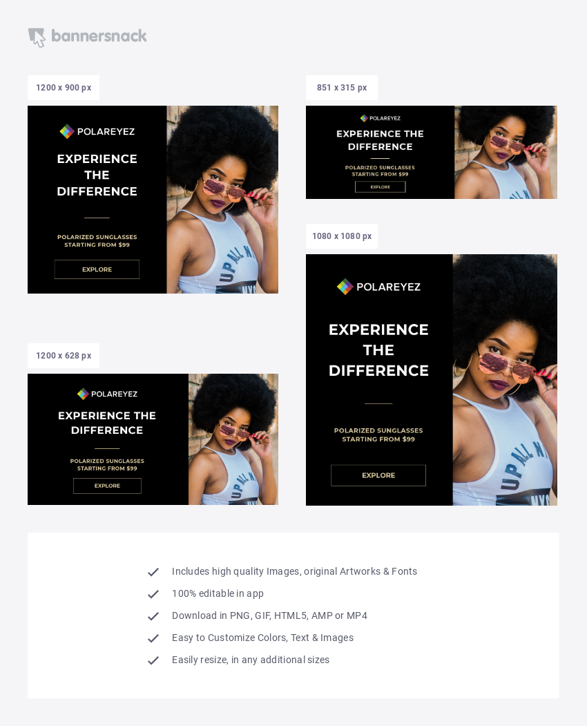 Be Different Fashion Ad Banner Template