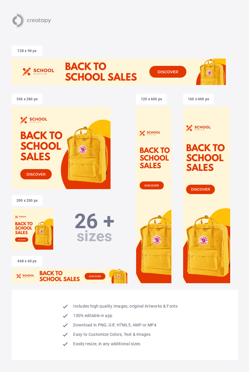 Back To School Sale Education Banner Template