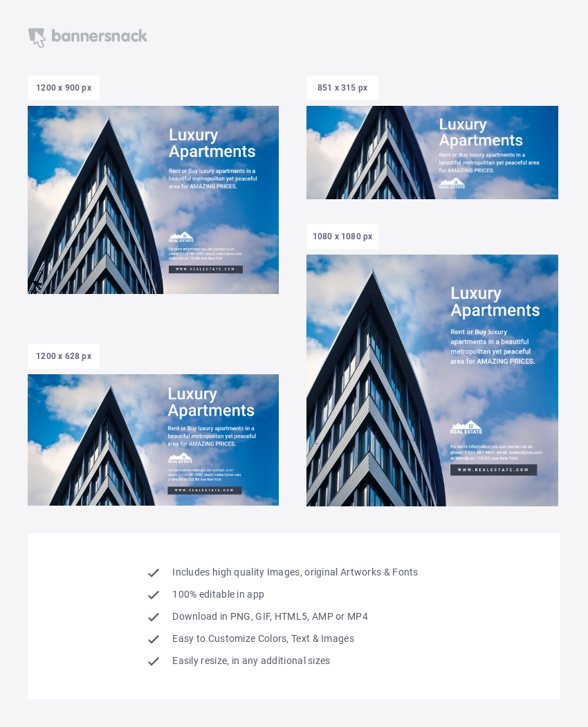 Luxury Real Estate Banner Ad Template