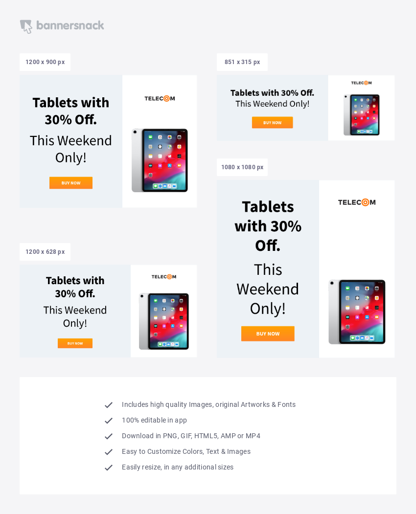 Tablets Banner Template