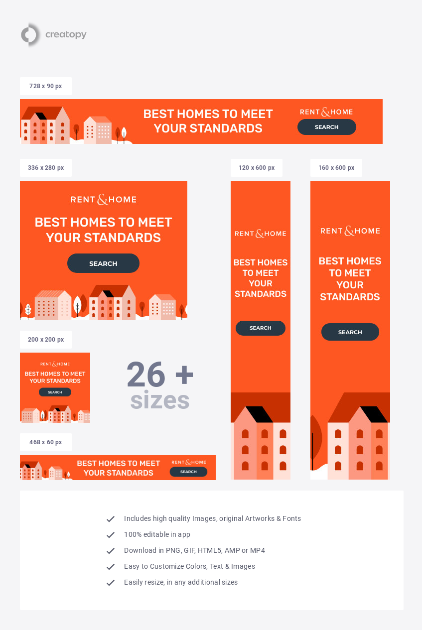 Customizable Real Estate Banner Template
