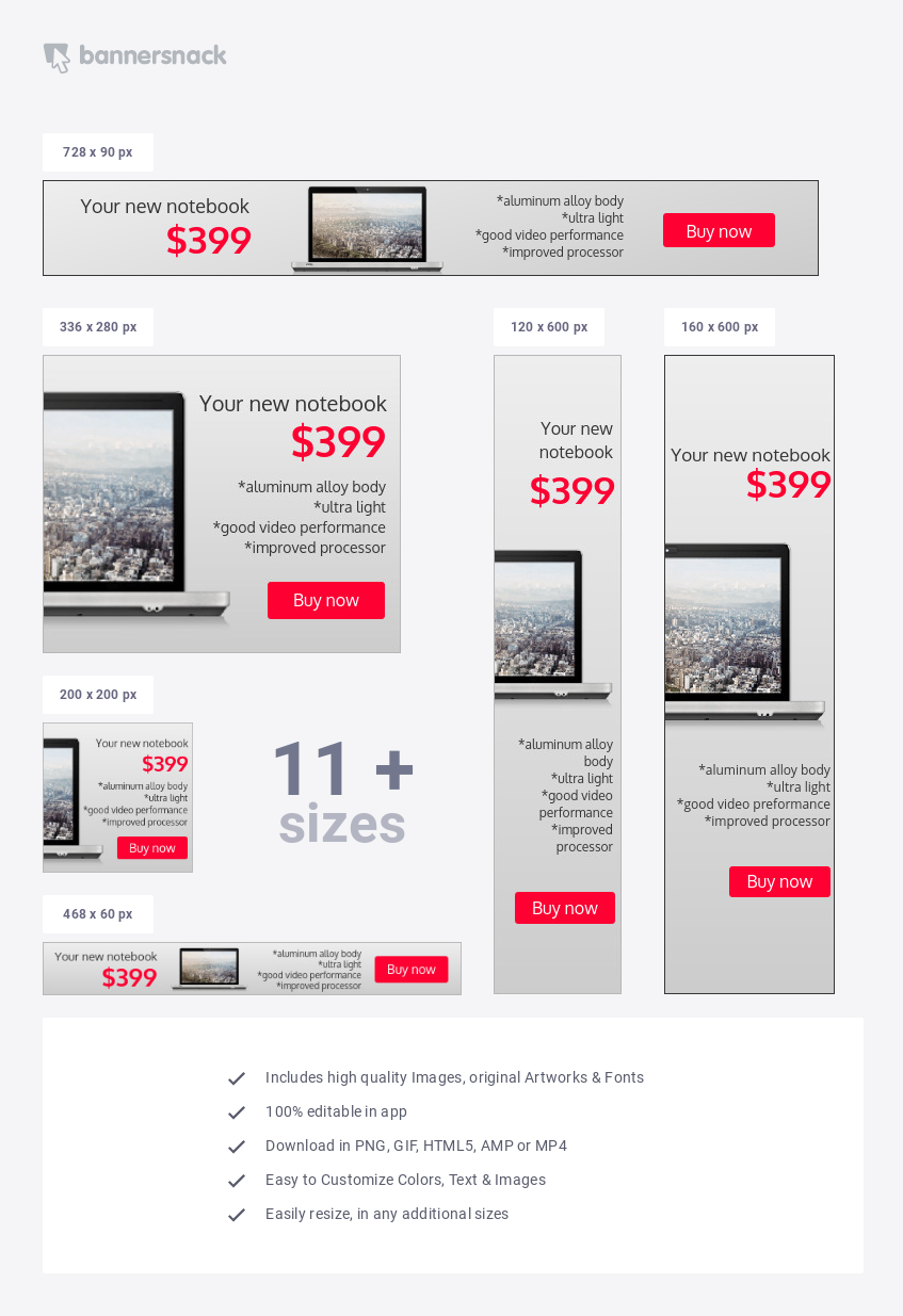 Simple Banner Template For Laptops Gadgets