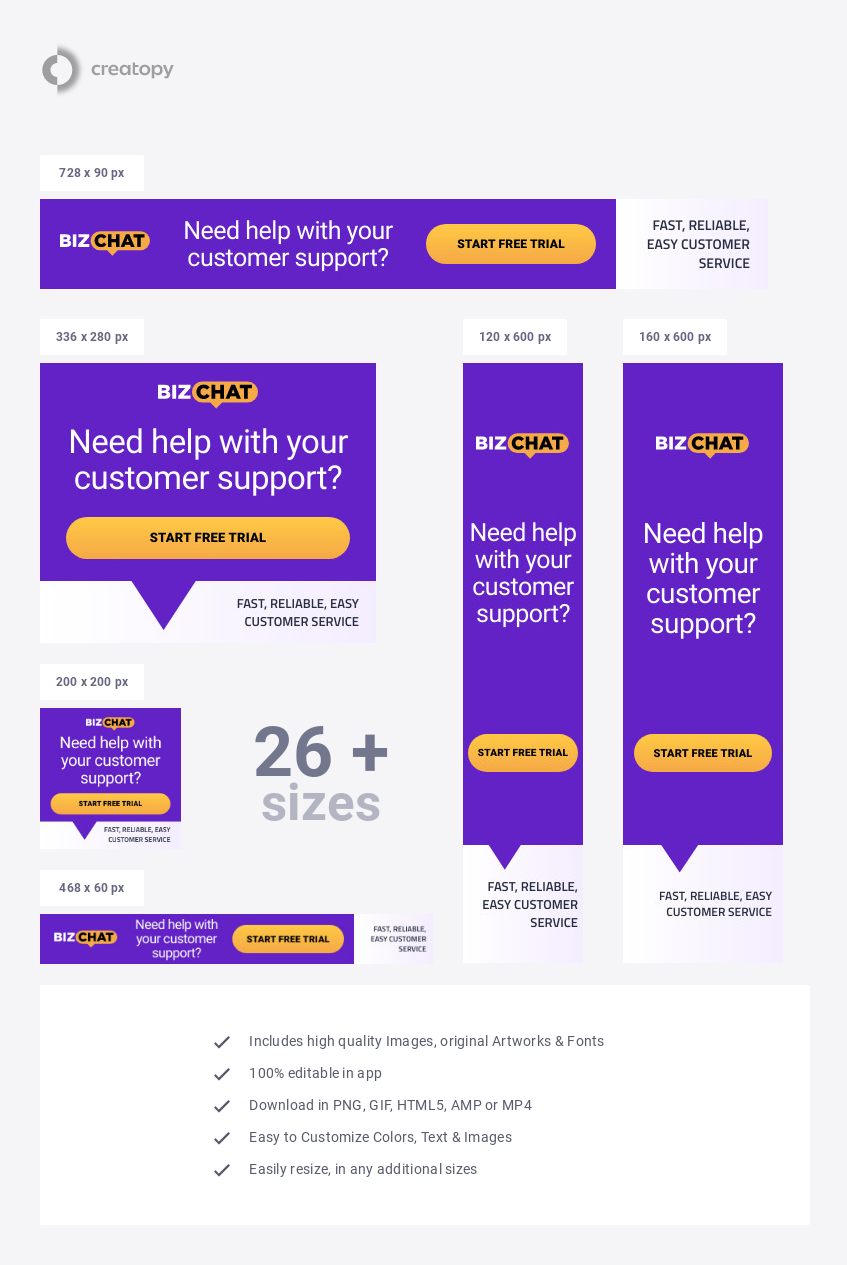 Customer Support Banner Template